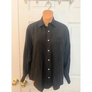 Ralph Lauren Women's Black Silk Blouse Button Up Top Size 4-AS IS